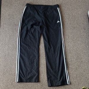 Adidas Black Pants with White Stripes
